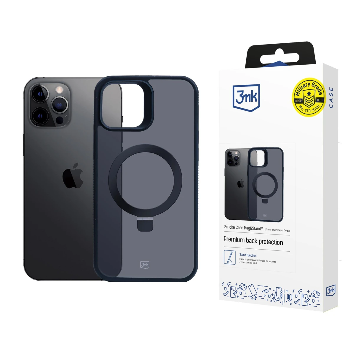 Apple iPhone 12 pro max - 3mk Smoke Case Mag&Stand - usati e ricondizionati