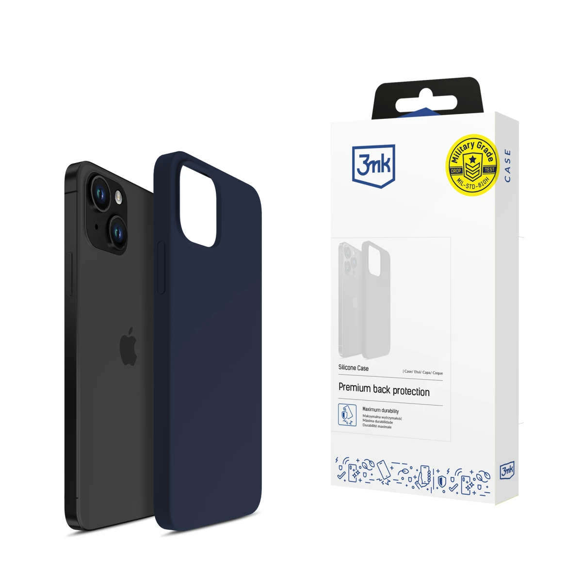 Apple iPhone 15 Plus - 3mk Silicone Case Dark Navy - usati e ricondizionati