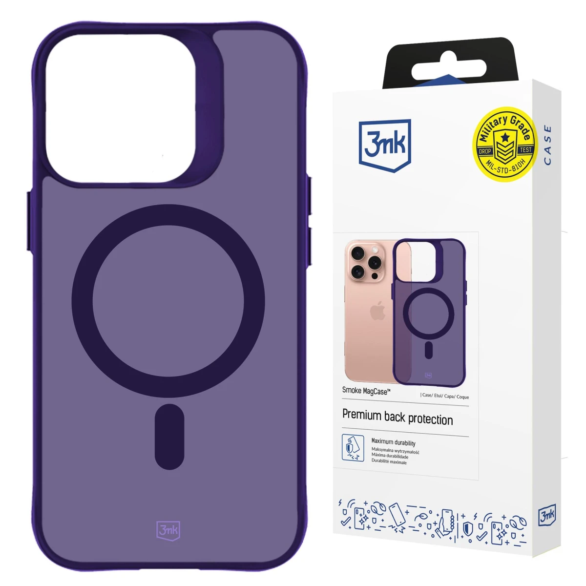 Apple iPhone 16 Pro - 3mk Smoke MagCase Purple - usati e ricondizionati