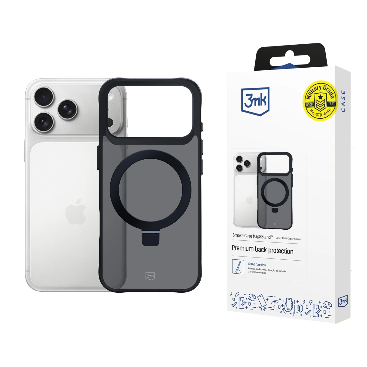 Apple iPhone 17 Pro/ 18 Pro - 3mk Smoke Case Mag&Stand - usados y reacondicionados