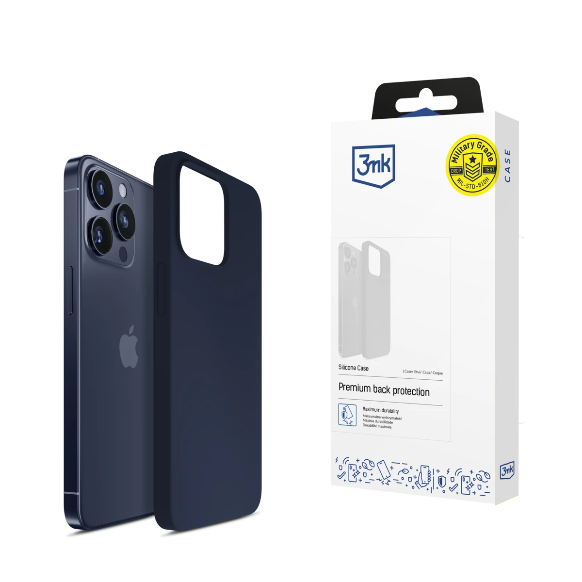 Apple iPhone 15 Pro Max - 3mk Silicone Case Dark Navy - usados y reacondicionados