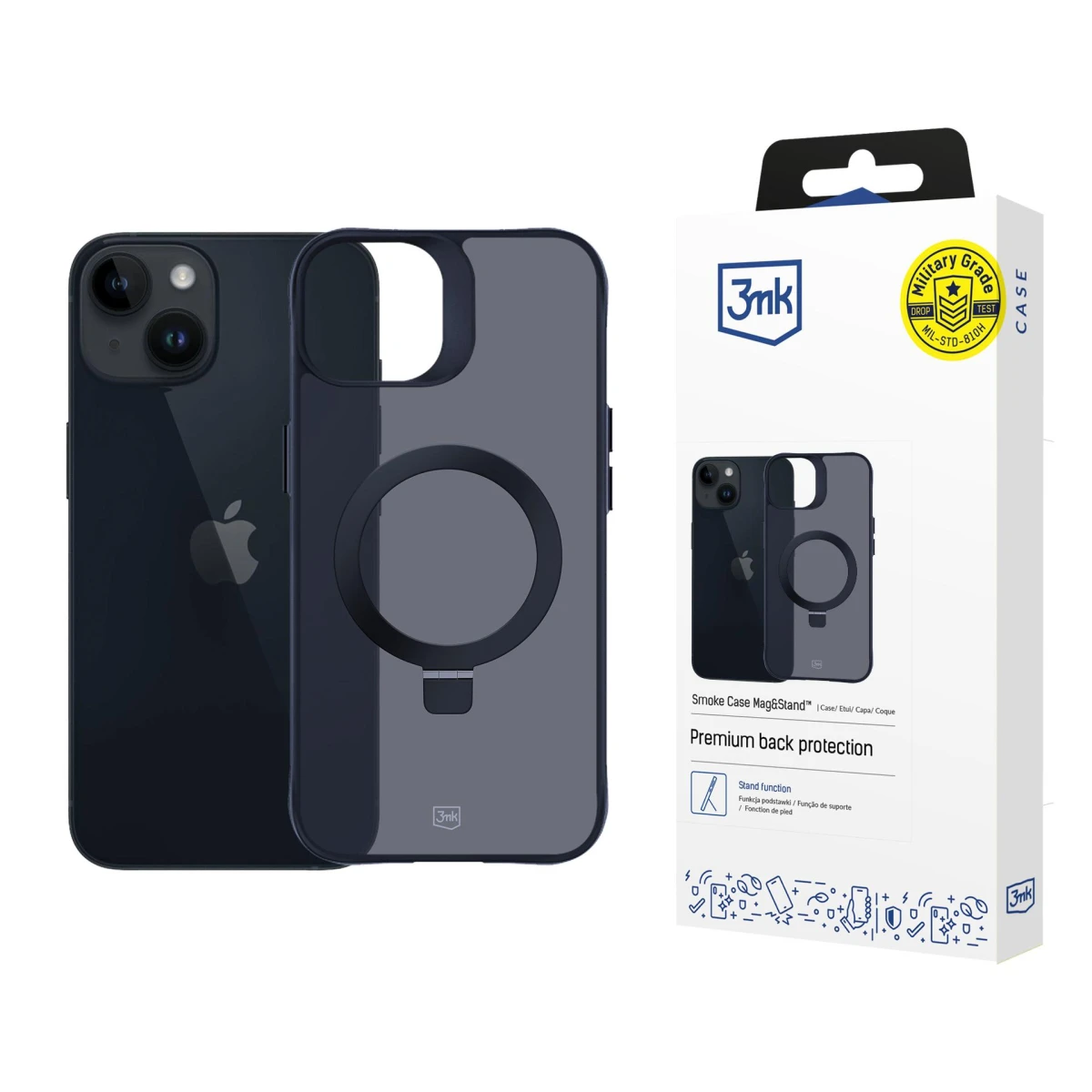 Apple iPhone 14 plus - 3mk Smoke Case Mag&Stand - usados y reacondicionados