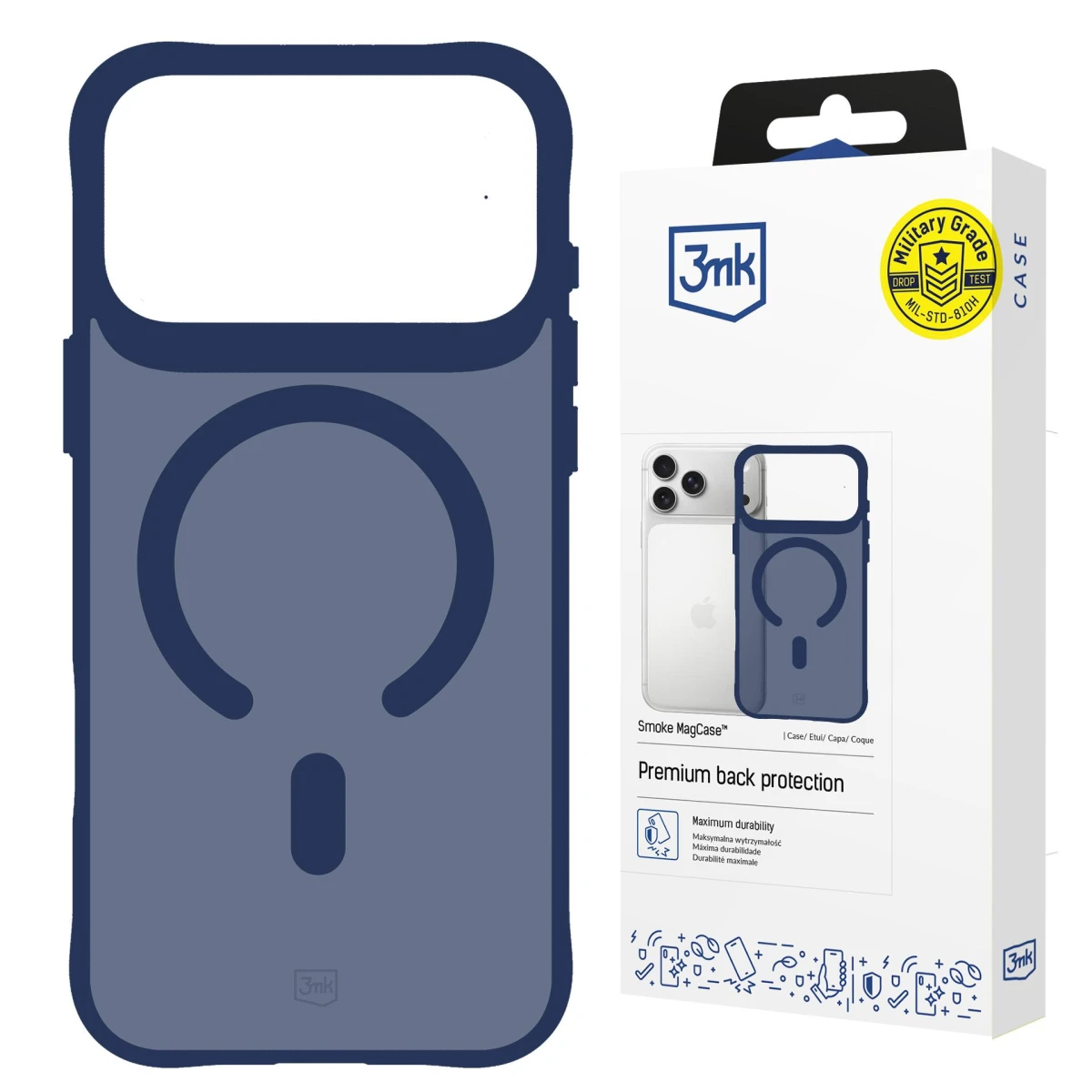 Apple iPhone 17 Pro/ 18 Pro - 3mk Smoke MagCase Blue - usati e ricondizionati