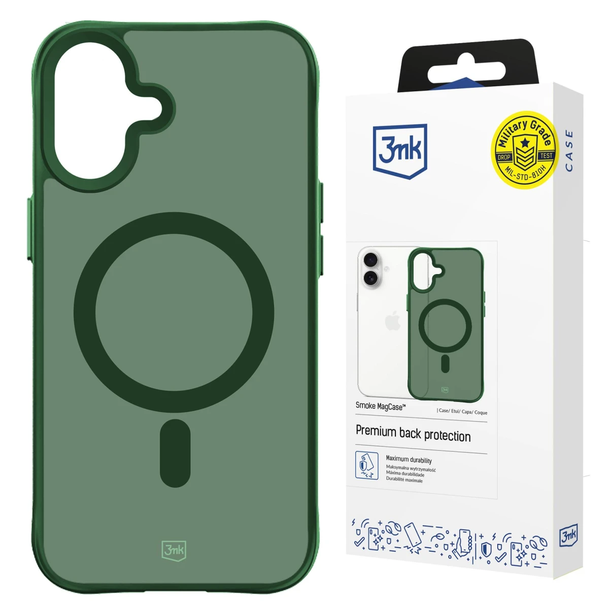 Apple iPhone 16 - 3mk Smoke MagCase Green - usati e ricondizionati