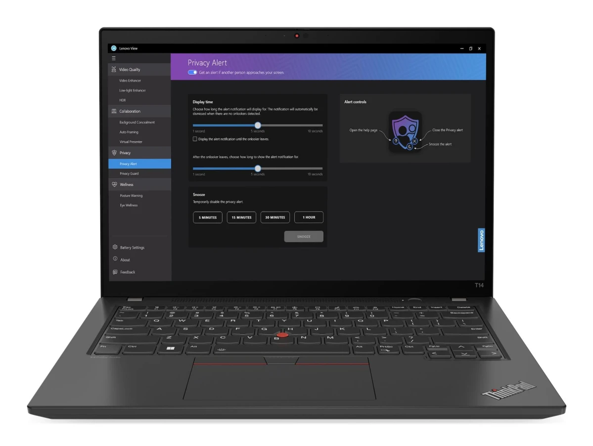 Lenovo ThinkPad T14 Gen 4 14" Core i5 1.6 GHz - SSD 256 GB - 16 GB - Win 11 Pro - Pantalla táctil - Negro