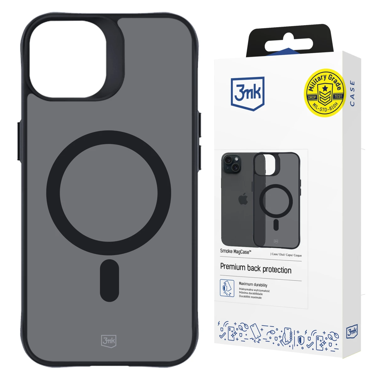 Apple iPhone 15 Plus - 3mk Smoke MagCase - usati e ricondizionati