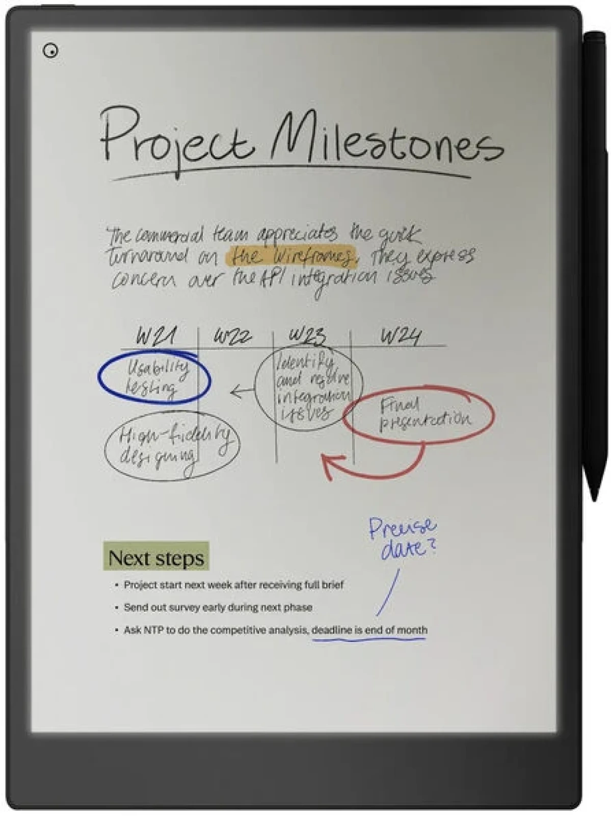Papier-Tablet reMarkable Paper Pro Blau mit Marker Plus - gebraucht und refurbished