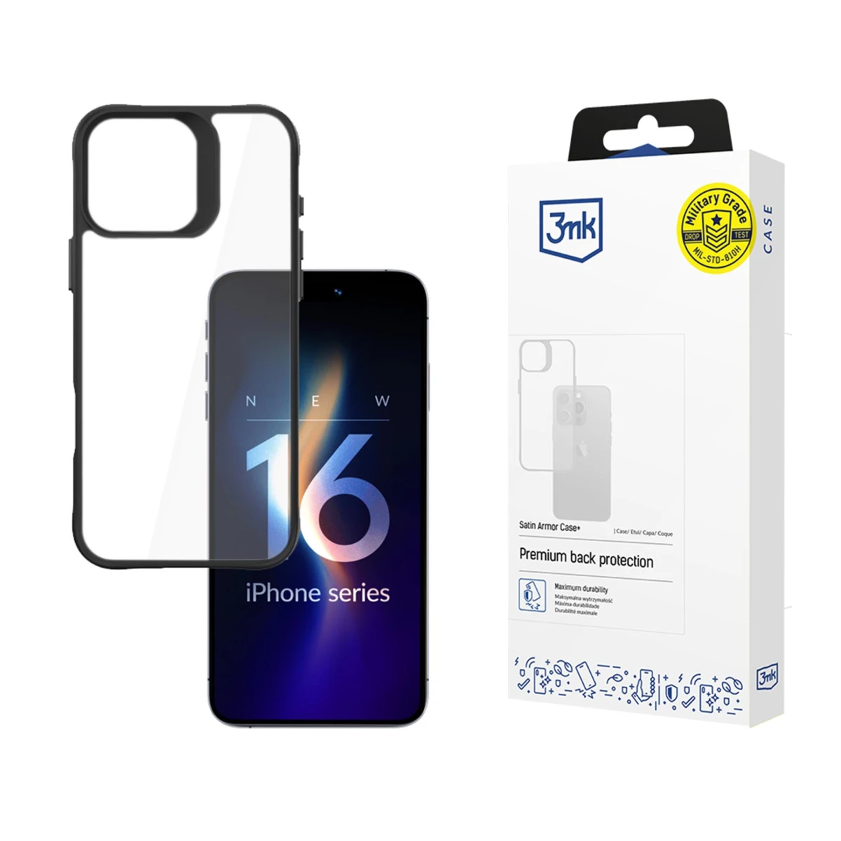Apple iPhone 16 Pro Max - 3mk Satin Armor Case+ - usati e ricondizionati