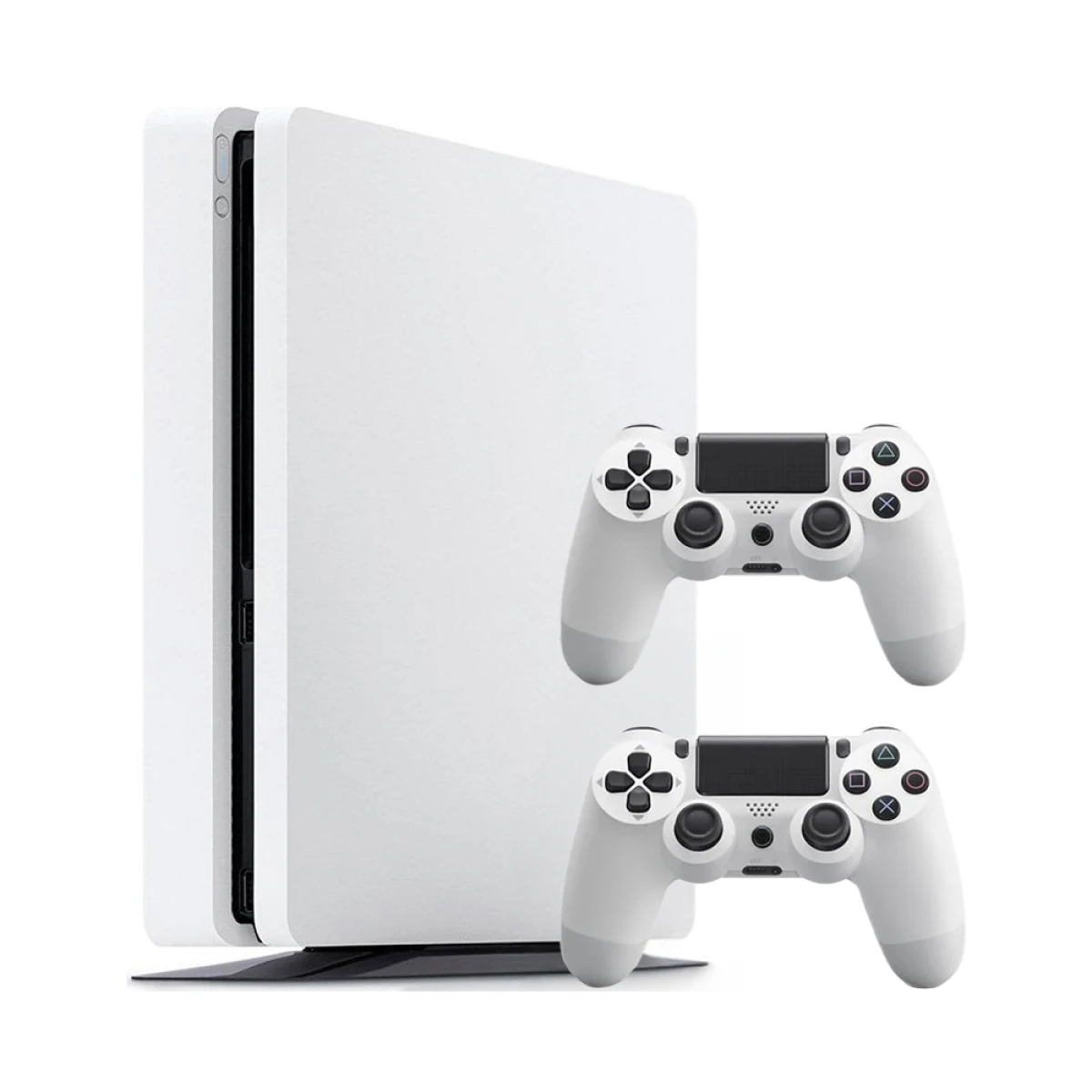 Sony PlayStation 4 Slim (PS4 Slim) 500GB White – 2 controllers