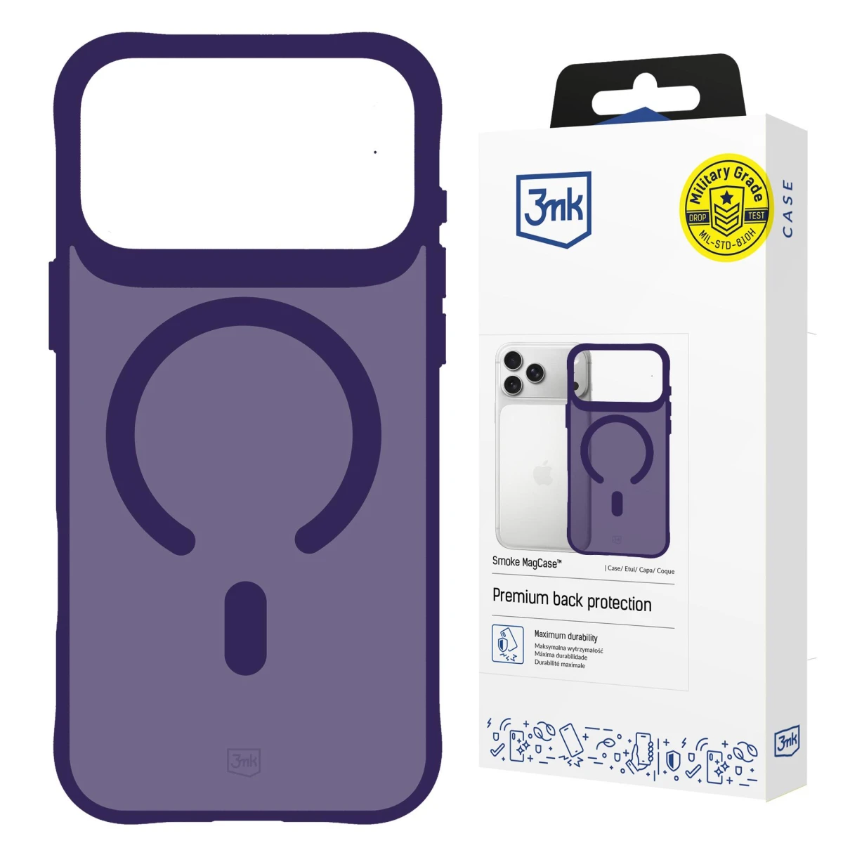 Apple iPhone 17 Pro Max/ 18 Pro Max - 3mk Smoke MagCase Purple - usati e ricondizionati