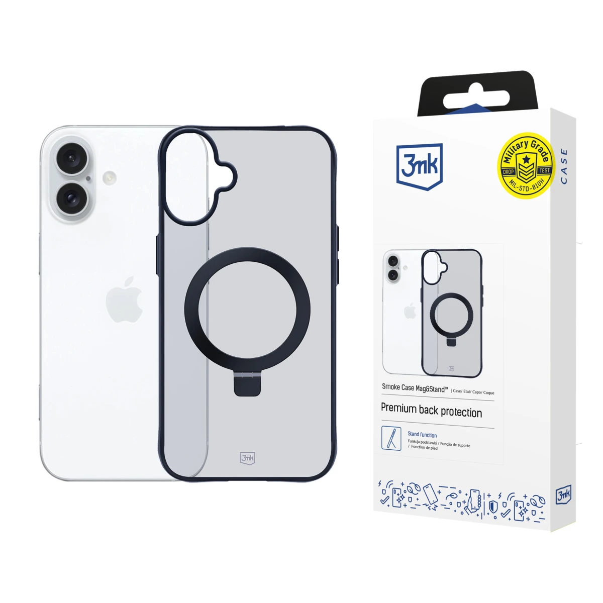 Apple iPhone 16 plus - 3mk Smoke Case Mag&Stand - вживані та відновлені