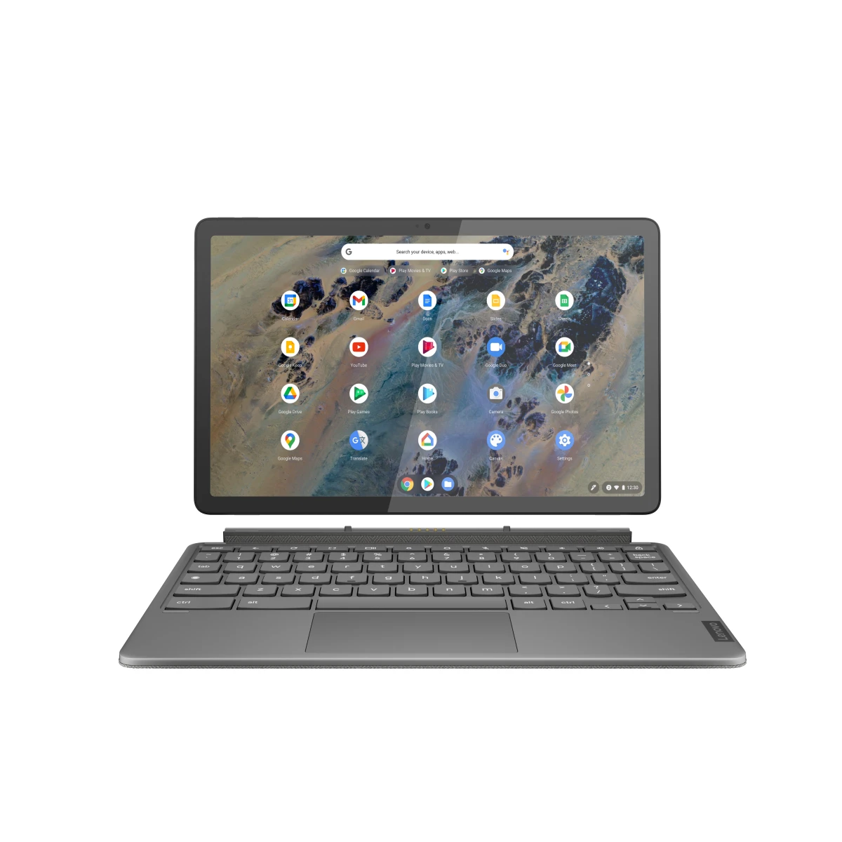 Lenovo Chromebook IdeaPad Duet 5 13.3" - SSD 128 GB - 4 GB - Chrome OS - QWERTY (naklejki) - Dotykowy - Szary