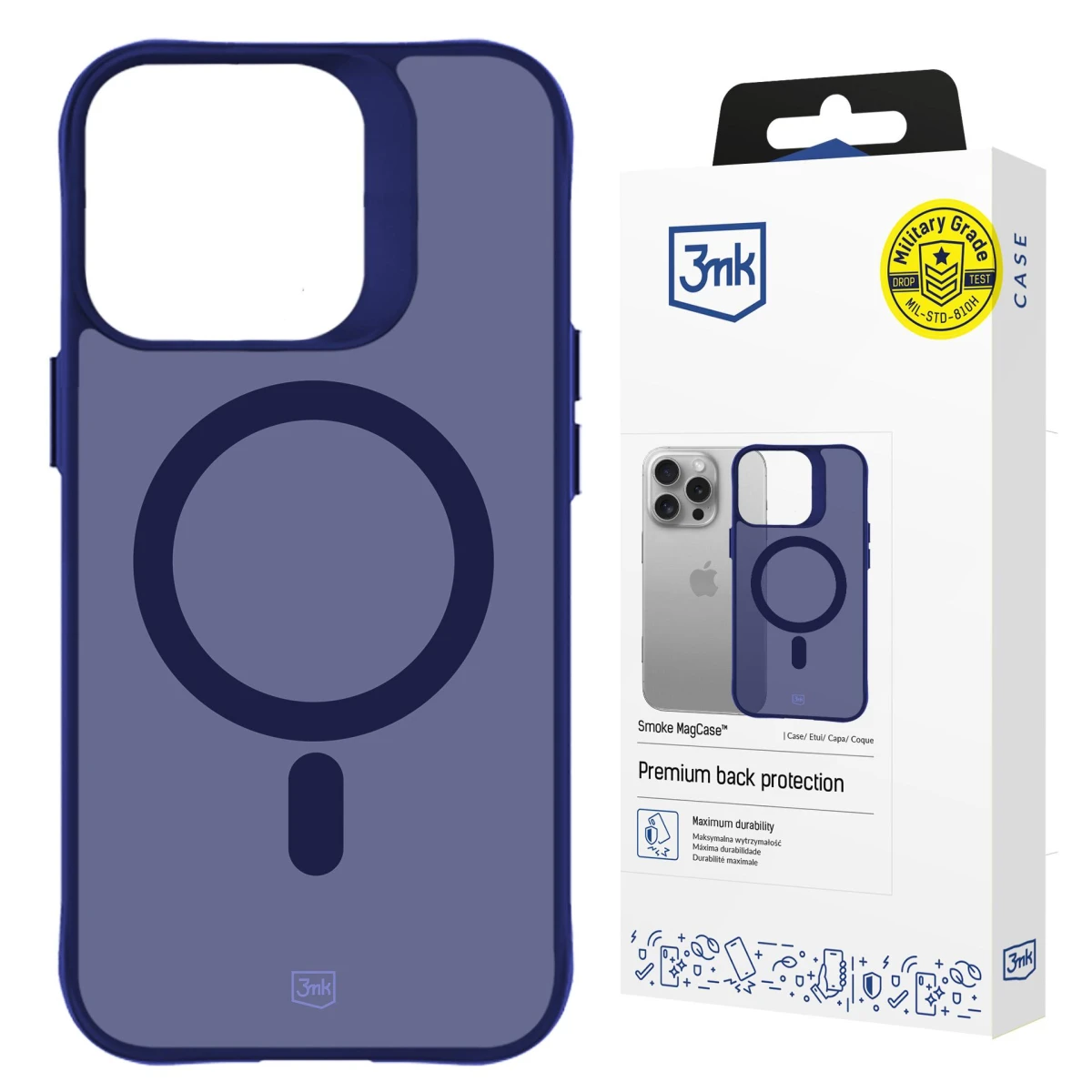 Apple iPhone 16 Pro - 3mk Smoke MagCase Blue - usati e ricondizionati