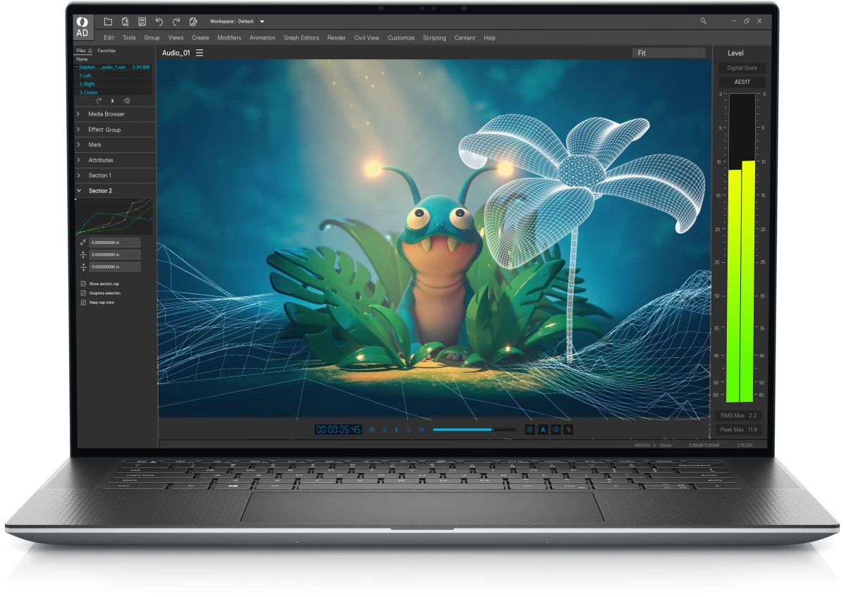 Dell Precision 5570 15.6" Core i7 2.4 GHz - SSD 512 GB - 32 GB - Win 11 Pro - QWERTY (наклейки) - Silver