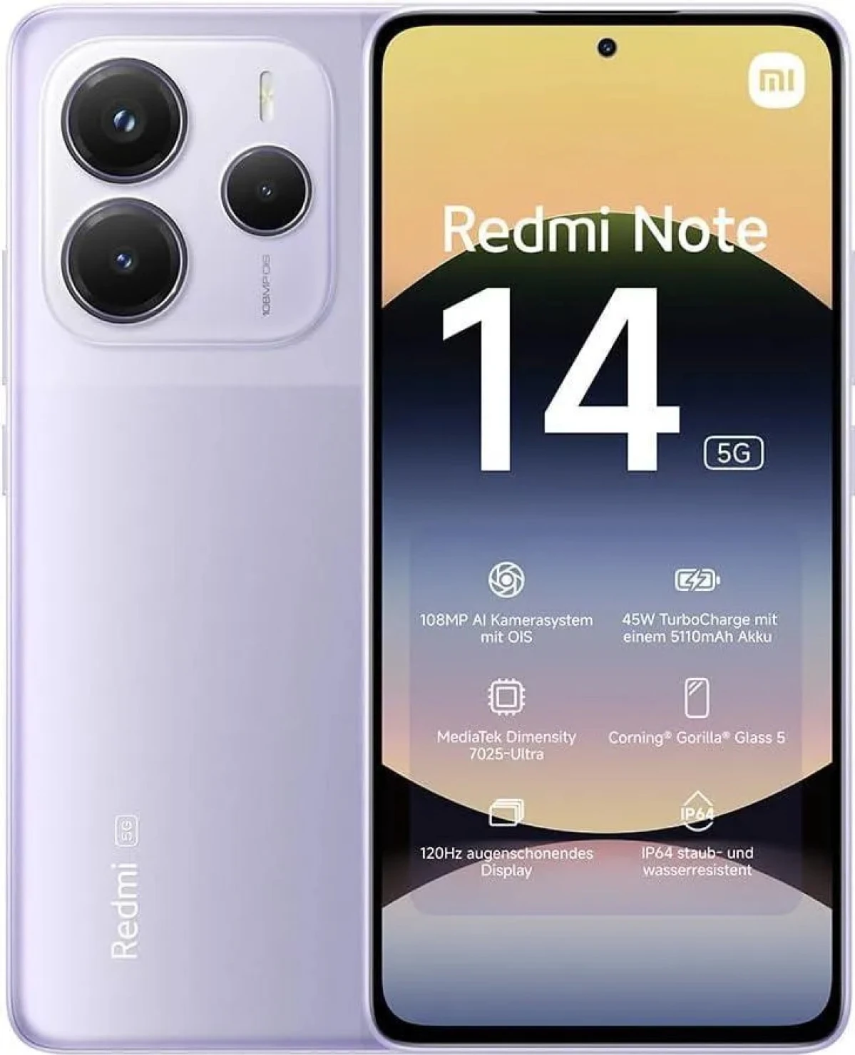 Xiaomi Redmi Note 14 5G 256GB Violett - gebraucht und refurbished