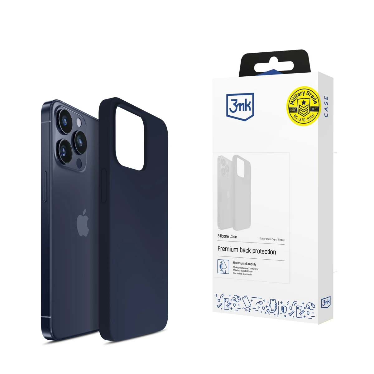 Apple iPhone 16 Pro Max - 3mk Silicone Case Dark Navy - gebraucht und refurbished