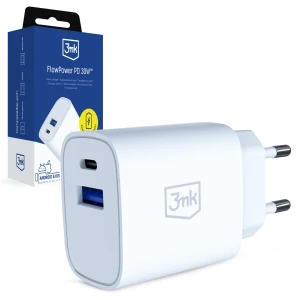 3mk FlowPower 30W GaN PD PPS DCP QC4+ SuperVOOC AFC FCP SCP 1A1C  White