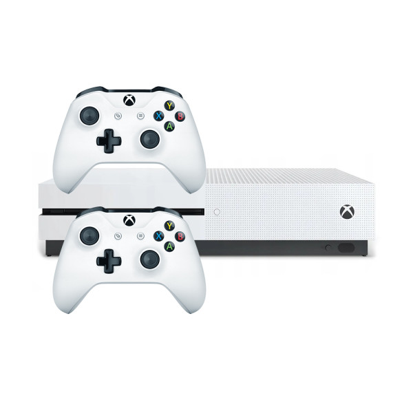 Microsoft Xbox One S 500GB Biały – 2 pady