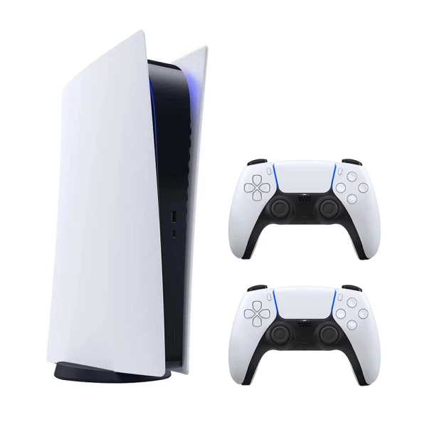 Sony PlayStation 5 Digital Edition 825GB Biały – 2 pady