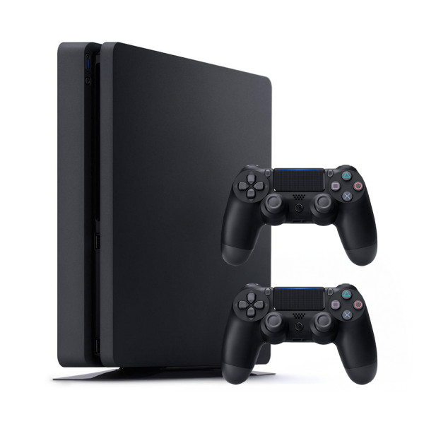 Sony PlayStation 4 Slim (PS4 Slim) 500GB Czarny – 2 pady