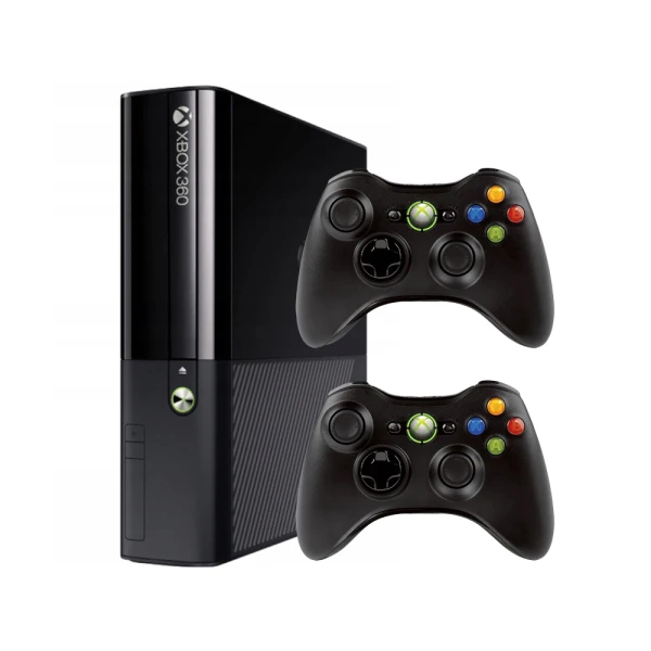 Microsoft Xbox 360 E 500GB Black – 2 controllers