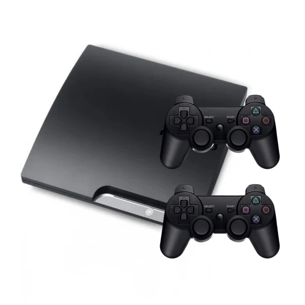 Sony PlayStation 3 Slim (PS3 Slim) 320GB Czarny – 2 pady