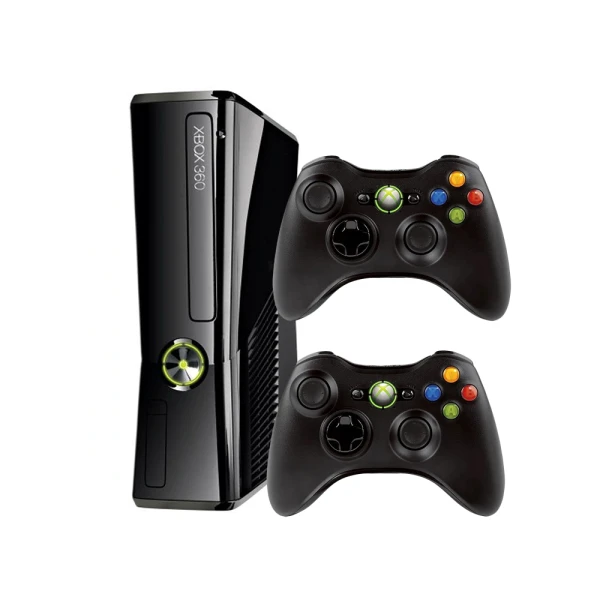 Microsoft Xbox 360 Slim 4GB Czarny – 2 pady